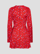 Floral Printed V-Neck Mini Dress,ROTATE Birger Christensen,- Fivestory New York