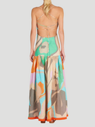 Shannon Printed Open-Back Maxi Dress,Silvia Tcherassi,- Fivestory New York