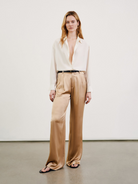 Khaki Flavie Straight Pant,Nili Lotan,- Fivestory New York