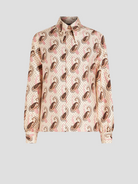 Multi-Print Silk Shirt in Ivory,Etro,- Fivestory New York