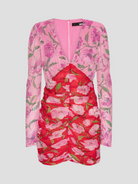 Floral Printed Mini Ls Dress,ROTATE Birger Christensen,- Fivestory New York