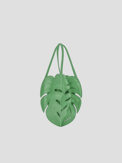 Palm Green Leather Handbag,Staud,- Fivestory New York