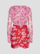 Floral Printed Mini Ls Dress,ROTATE Birger Christensen,- Fivestory New York