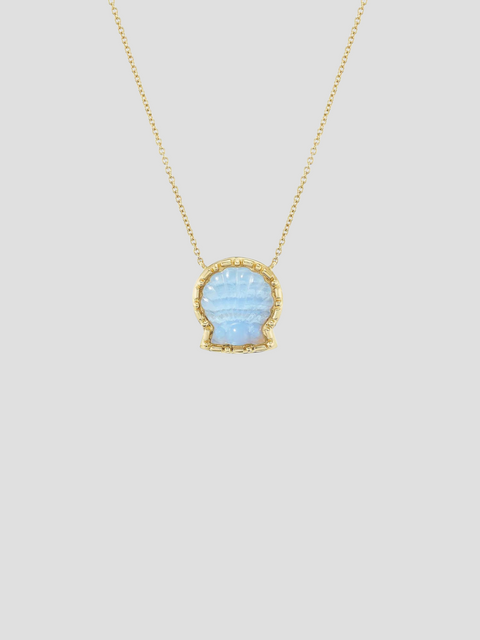 Taras Shell in Blue Lace Agate,Emily Weld Collins,- Fivestory New York