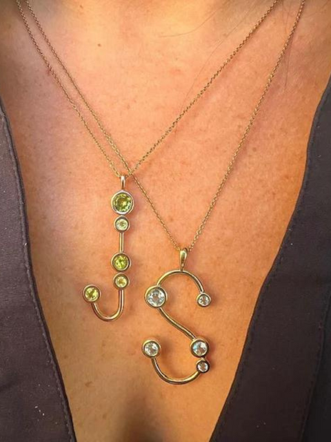 Bailey Jumbo Initial Necklace,My Story Fine Jewelry,- Fivestory New York