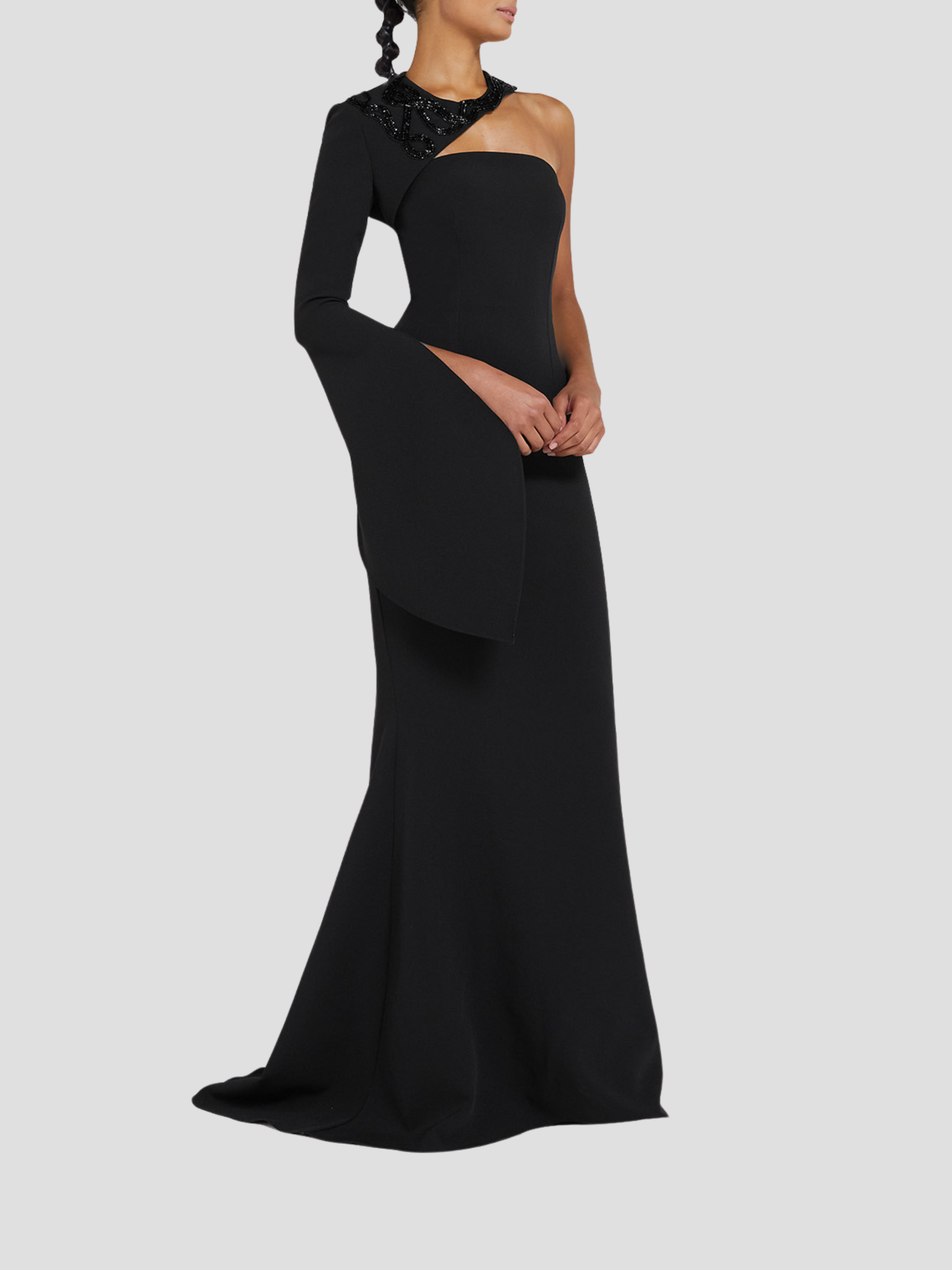 Raha Black Long Dress,SAFIYAA,- Fivestory New York