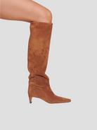 Tan Suede Wally Boots,STAUD,- Fivestory New York