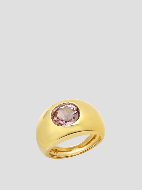14K YG Pink Tourmaline Gypsy Ring,Sig Ward Jewelry,- Fivestory New York