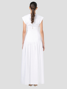 Hanane Midi Dress w/ Lace Detail,Silvia Tcherassi,- Fivestory New York