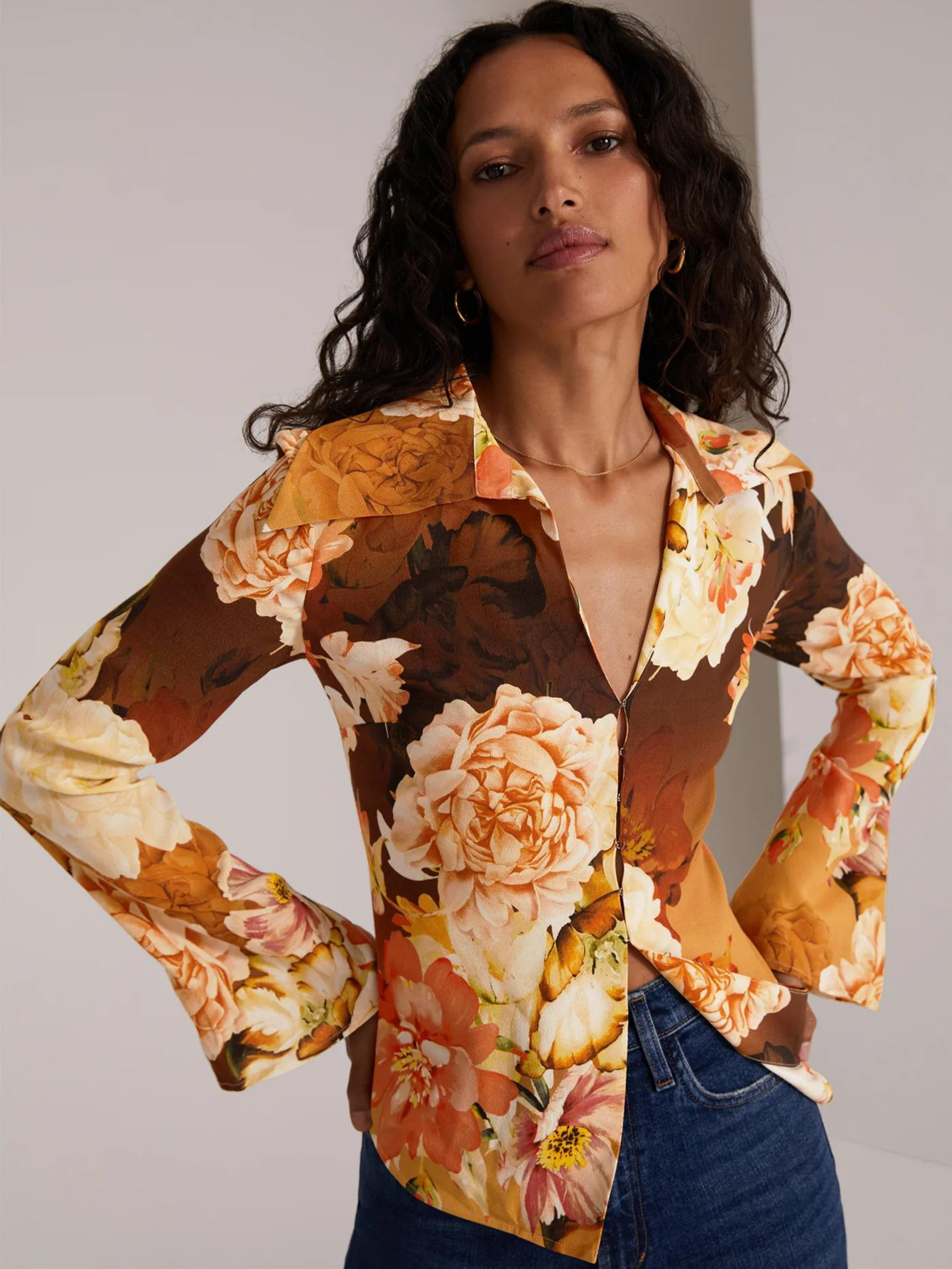 Sienna Floral The Jane Shirt,FAVORITE DAUGHTER,- Fivestory New York