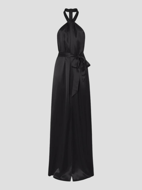 Sandrelli Halter Dress in Black