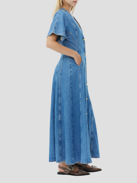 Future Denim Maxi Dress,Ganni,- Fivestory New York