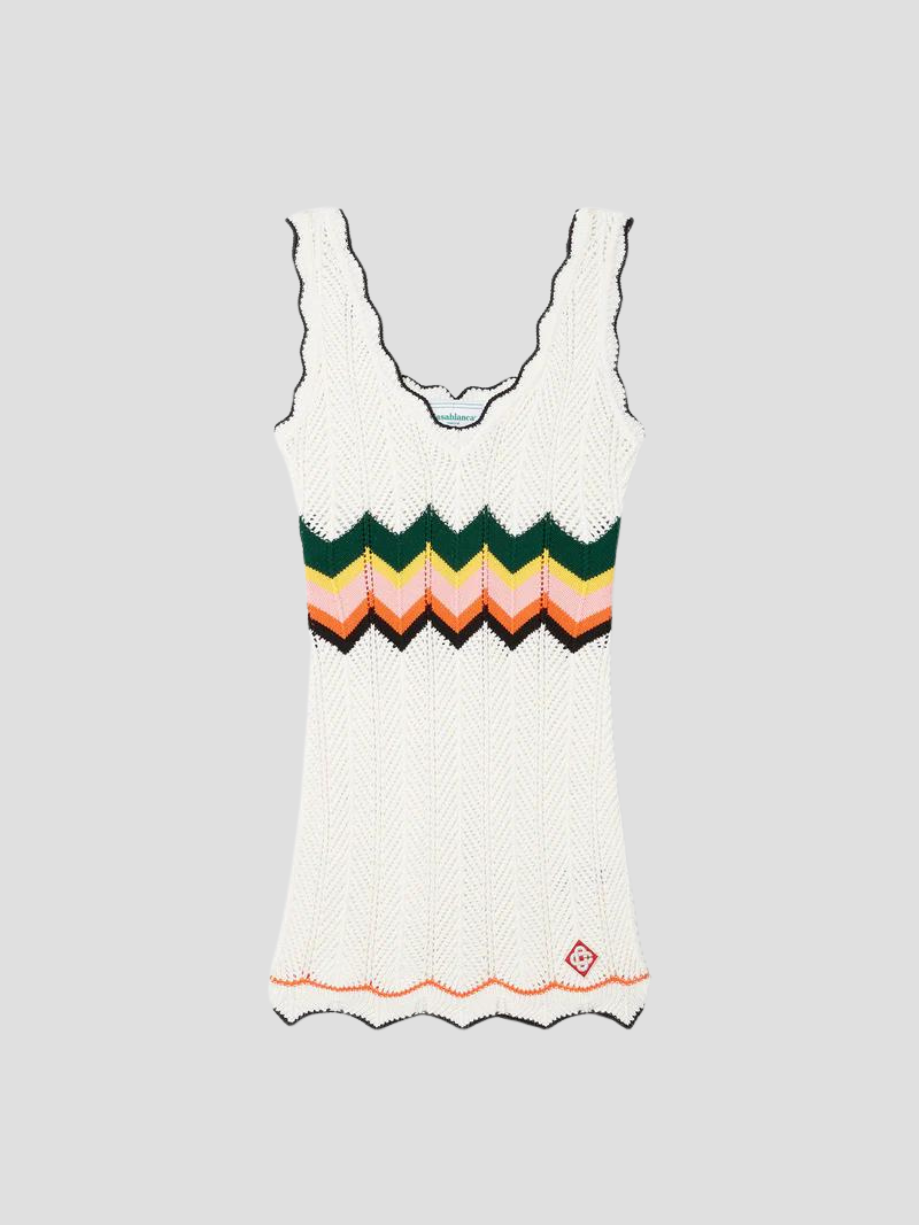 Chevron Lace Mini Dress,CASABLANCA,- Fivestory New York