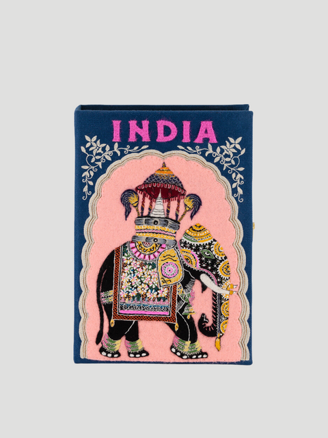 Pink India Book Clutch,Olympia Le Tan,- Fivestory New York