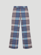 Pirouette Blue Check Pant,STAUD,- Fivestory New York