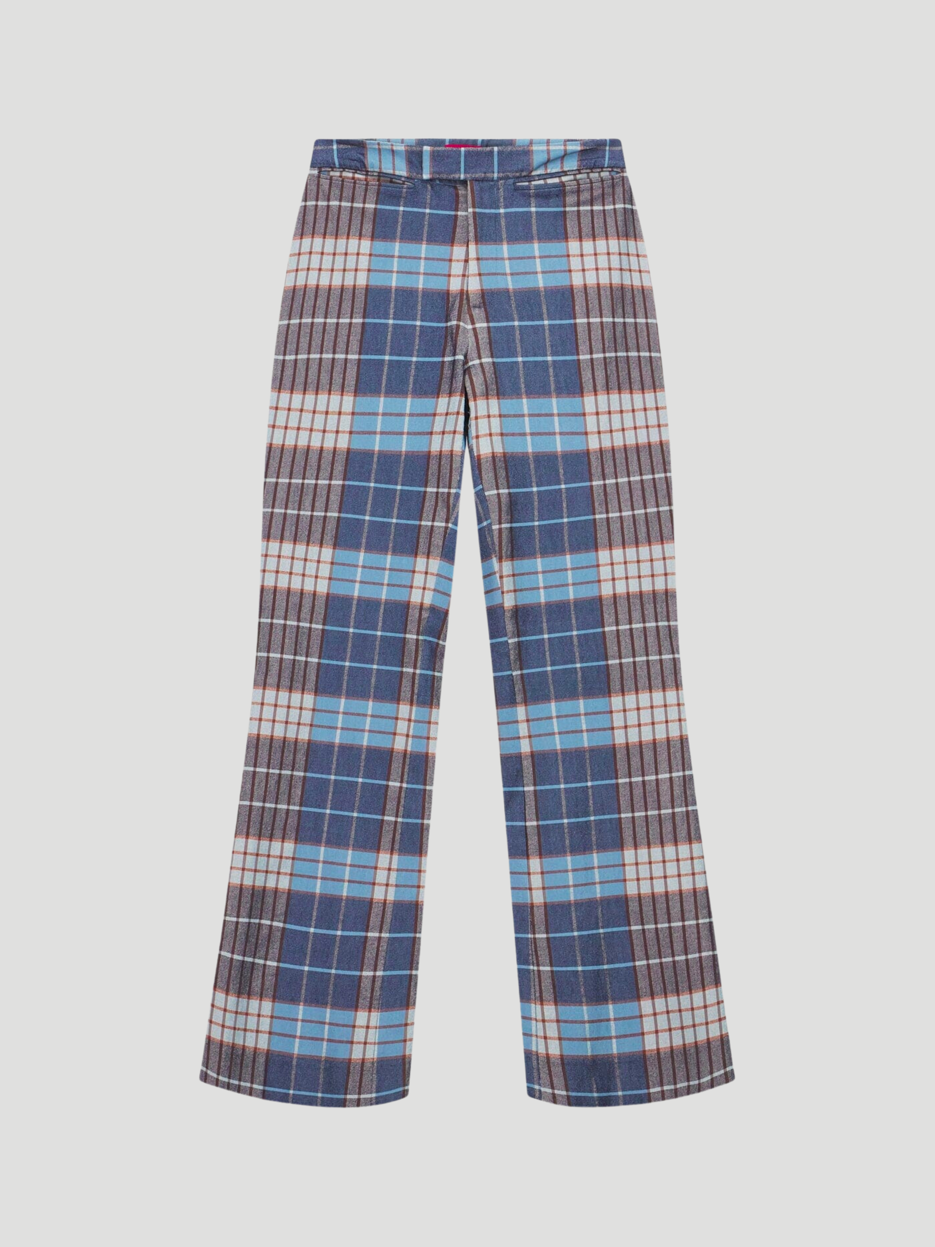 Pirouette Blue Check Pant,STAUD,- Fivestory New York