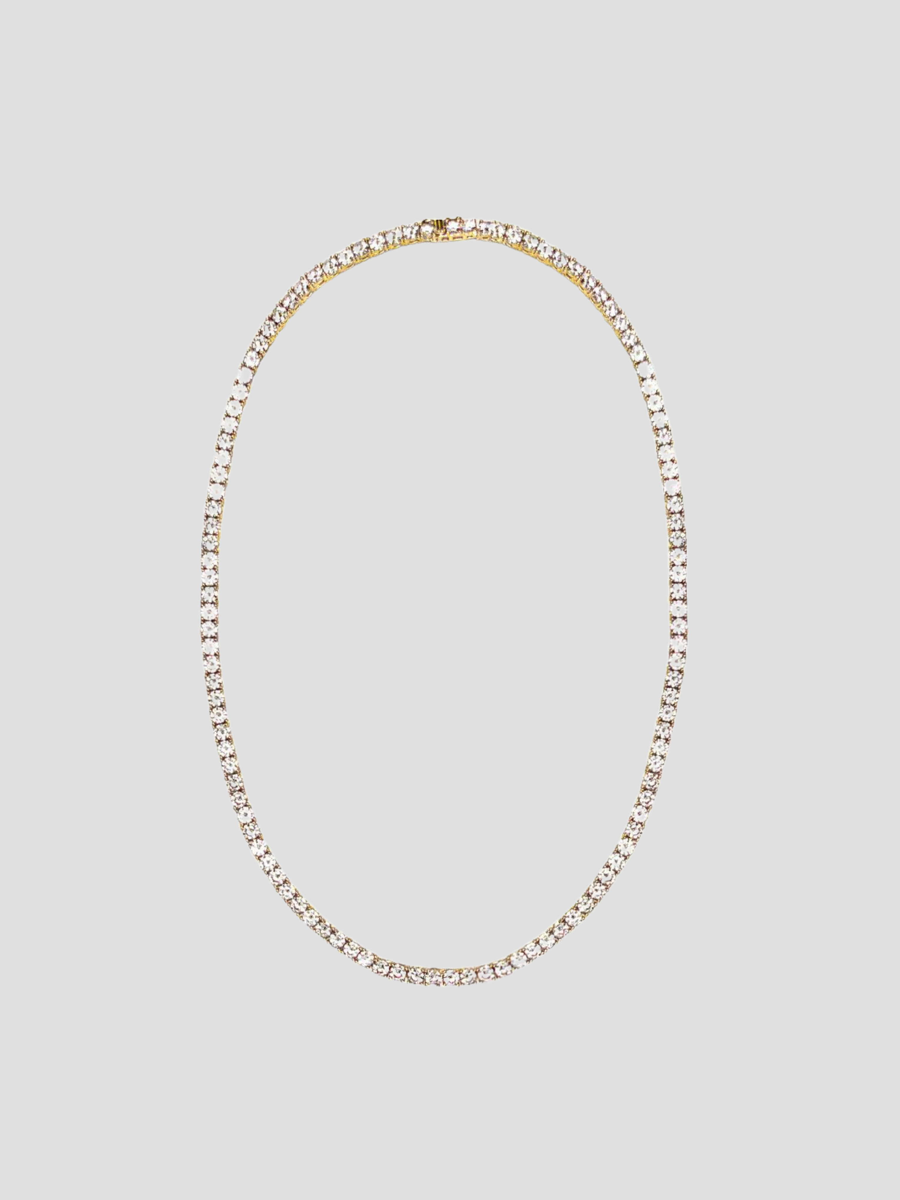 18" Gold Tennis Necklace,elaMariie,- Fivestory New York