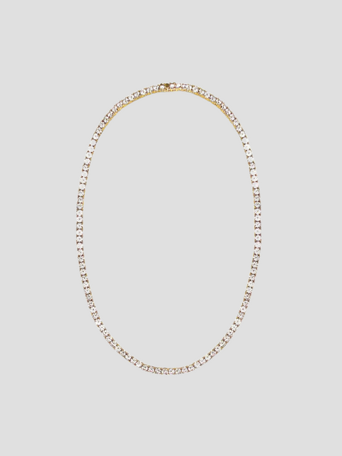 18" Gold Tennis Necklace,elaMariie,- Fivestory New York