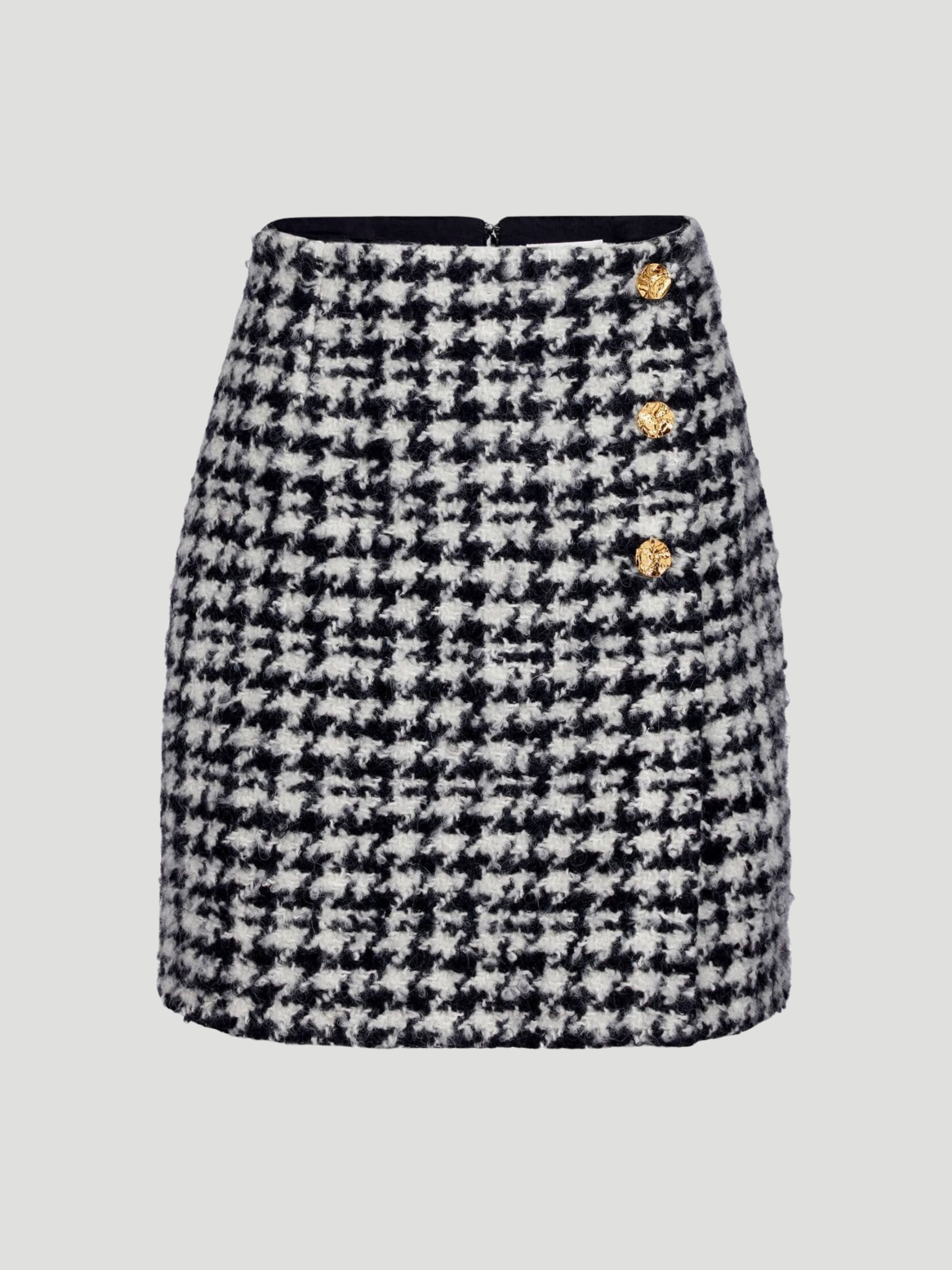 Houndstooth Tweed Mini Skirt | Fivestory New York