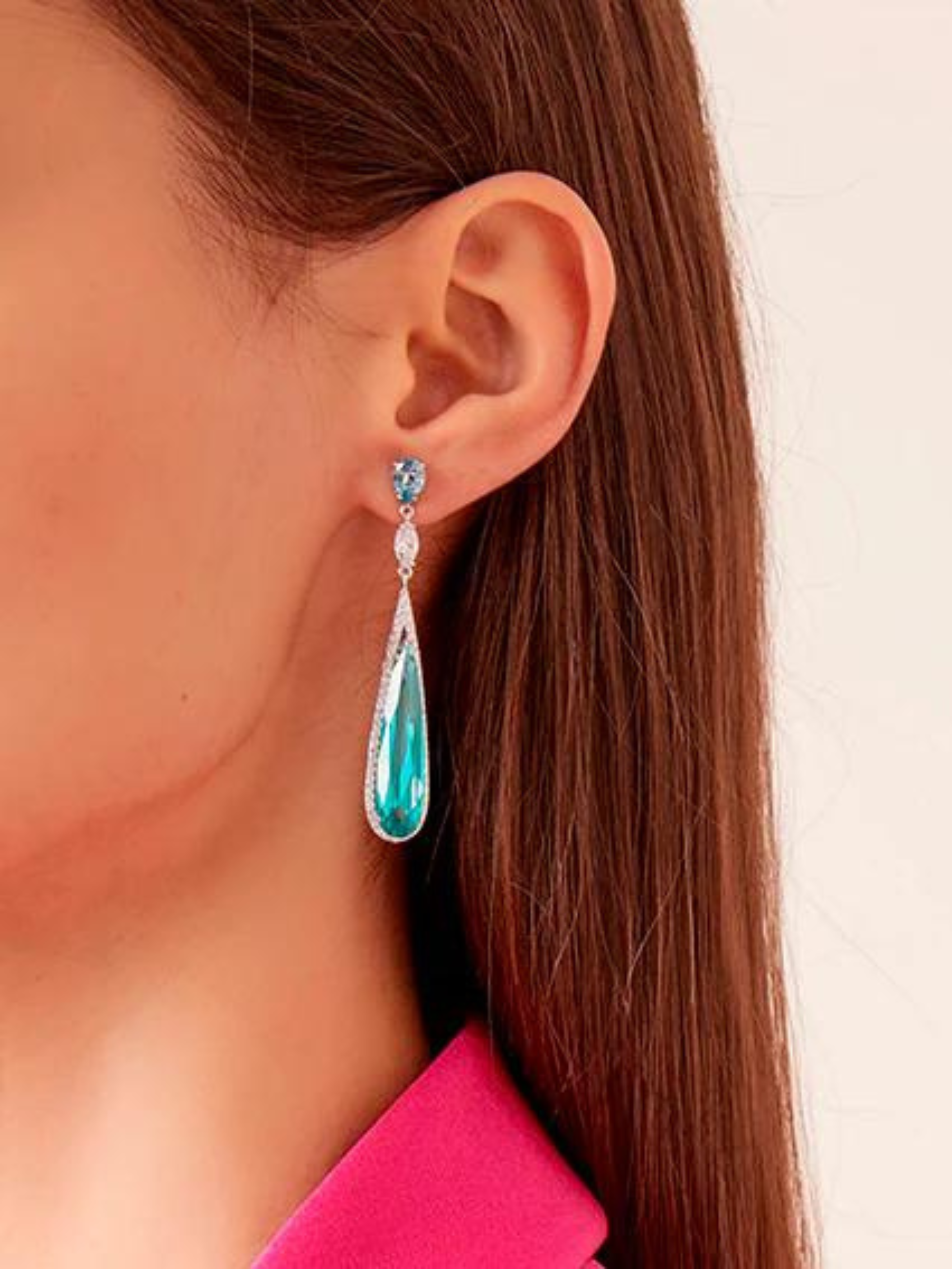 White Gold Paraiba Shard Earrings,Anabela Chan,- Fivestory New York