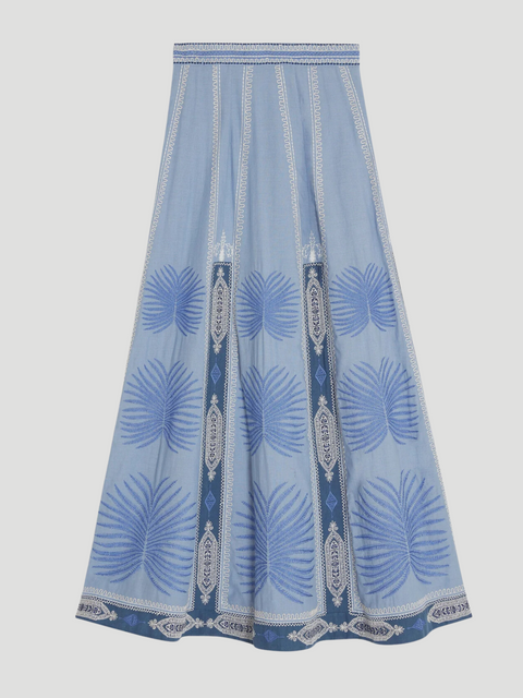Camille Chios Embroidered Maxi Skirt,Emporio Sirenuse,- Fivestory New York