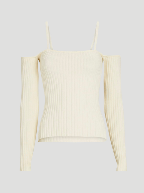 Bonnie Ivory Off Shoulder Knit Top,Anna Quan,- Fivestory New York