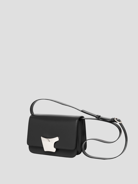 Crossbody Box Bag in Black,Santoni,- Fivestory New York