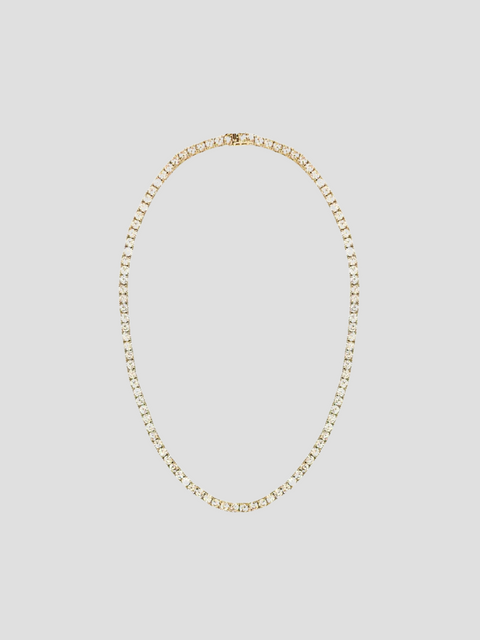 16" Gold Tennis Necklace,elaMariie,- Fivestory New York