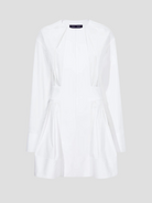 White Eco Poplin Mini Dress,PROENZA SCHOULER,- Fivestory New York