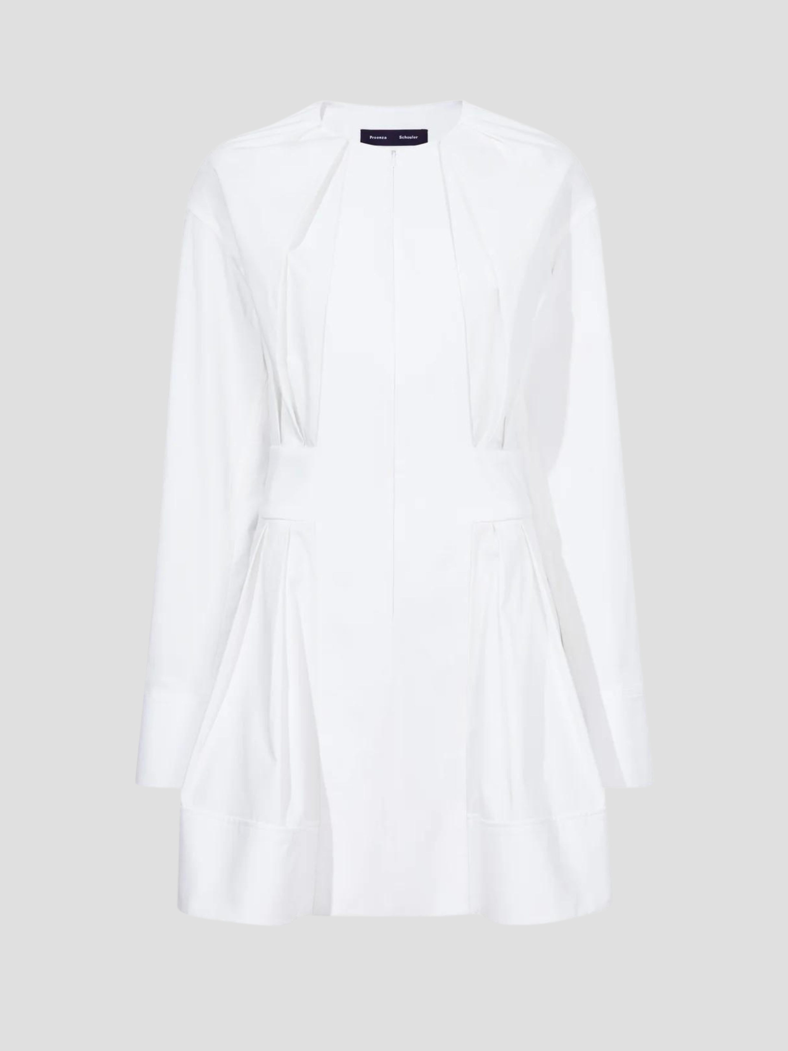 White Eco Poplin Mini Dress,PROENZA SCHOULER,- Fivestory New York