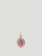 14k Yellow Gold with Australian Opal & Pink Sapphires Charm,Ali Grace Jewelry,- Fivestory New York