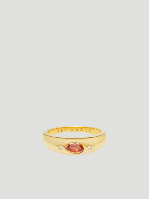 Pink Tourmaline & Diamonds Mini Bubble Ring,Ali Grace Jewelry,- Fivestory New York