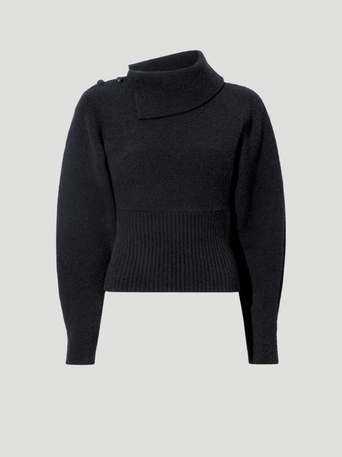 Black Wool Boucle Knit Top,PROENZA SCHOULER,- Fivestory New York
