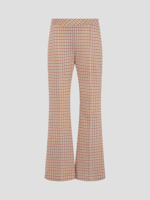 Houndstooth Pull On Cropped Flare Pant,Rosetta Getty,- Fivestory New York