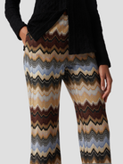 Brown Multi Zig Zag Pant,MISSONI,- Fivestory New York