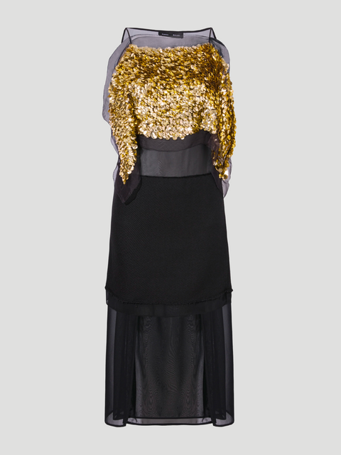 Zaha Dress in Embroidered Silk with Sheer Panels,PROENZA SCHOULER,- Fivestory New York