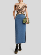 Denim Midi Skirt,Etro,- Fivestory New York