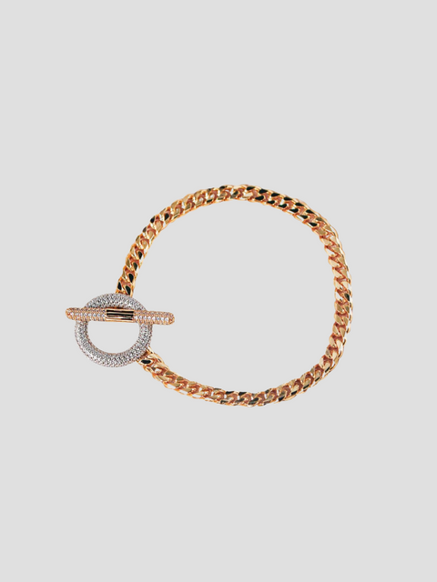 Gold Pave Toggle Bracelet,elaMariie,- Fivestory New York