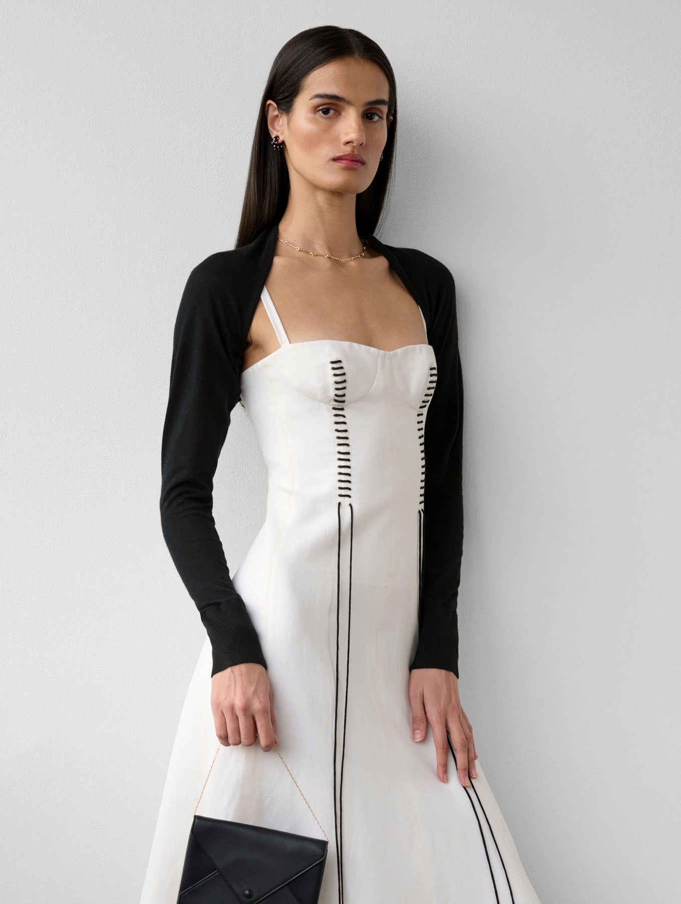 White and hotsell black shrug