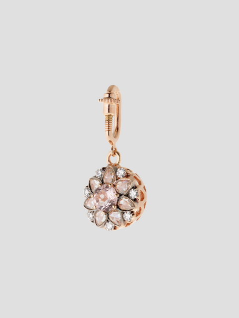 Floral Charm in Pink Gold/Morganite/Diamond,Selim Mouzannar,- Fivestory New York