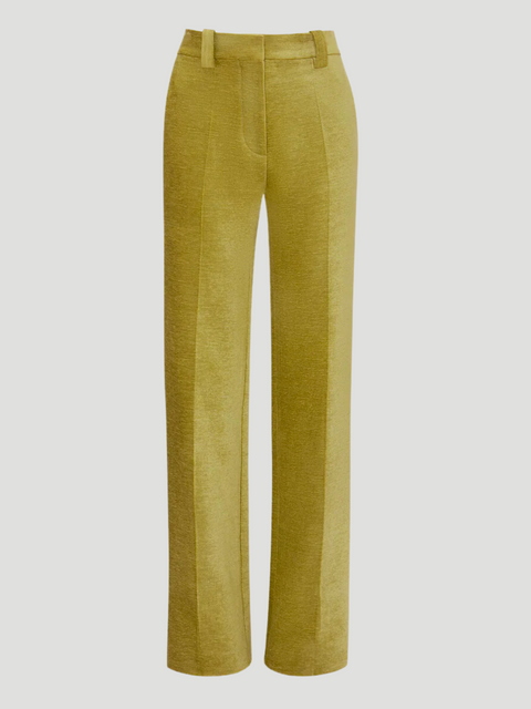 Tailored Straight Leg Trouser In Moss Green,Victoria Beckham,- Fivestory New York