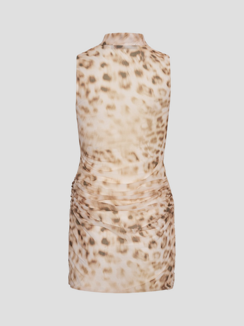 Leopard Print Sleeveless Long Top,ROTATE Birger Christensen,- Fivestory New York