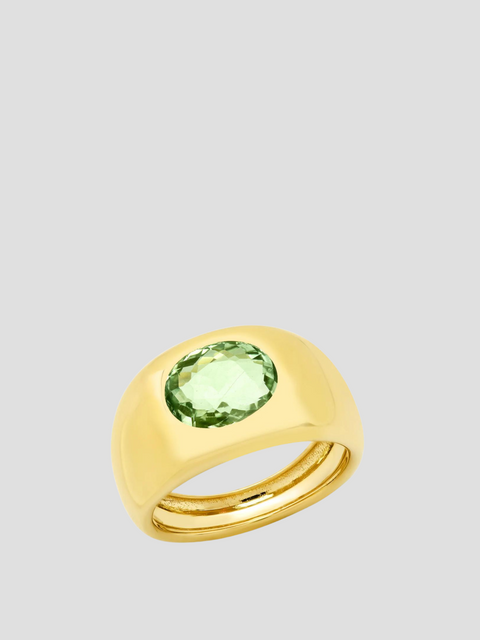 14K YG Green Tourmaline Gypsy Ring,Sig Ward Jewelry,- Fivestory New York