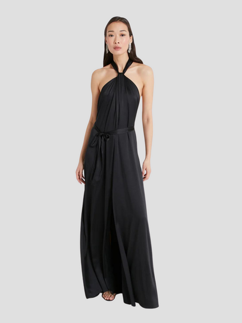 Sandrelli Halter Dress in Black
