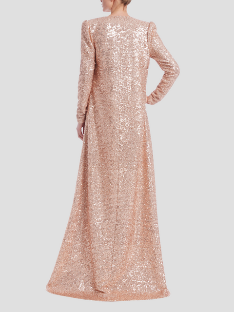 Mikado Gown and Sequined Duster Set,Badgley Mischka,- Fivestory New York