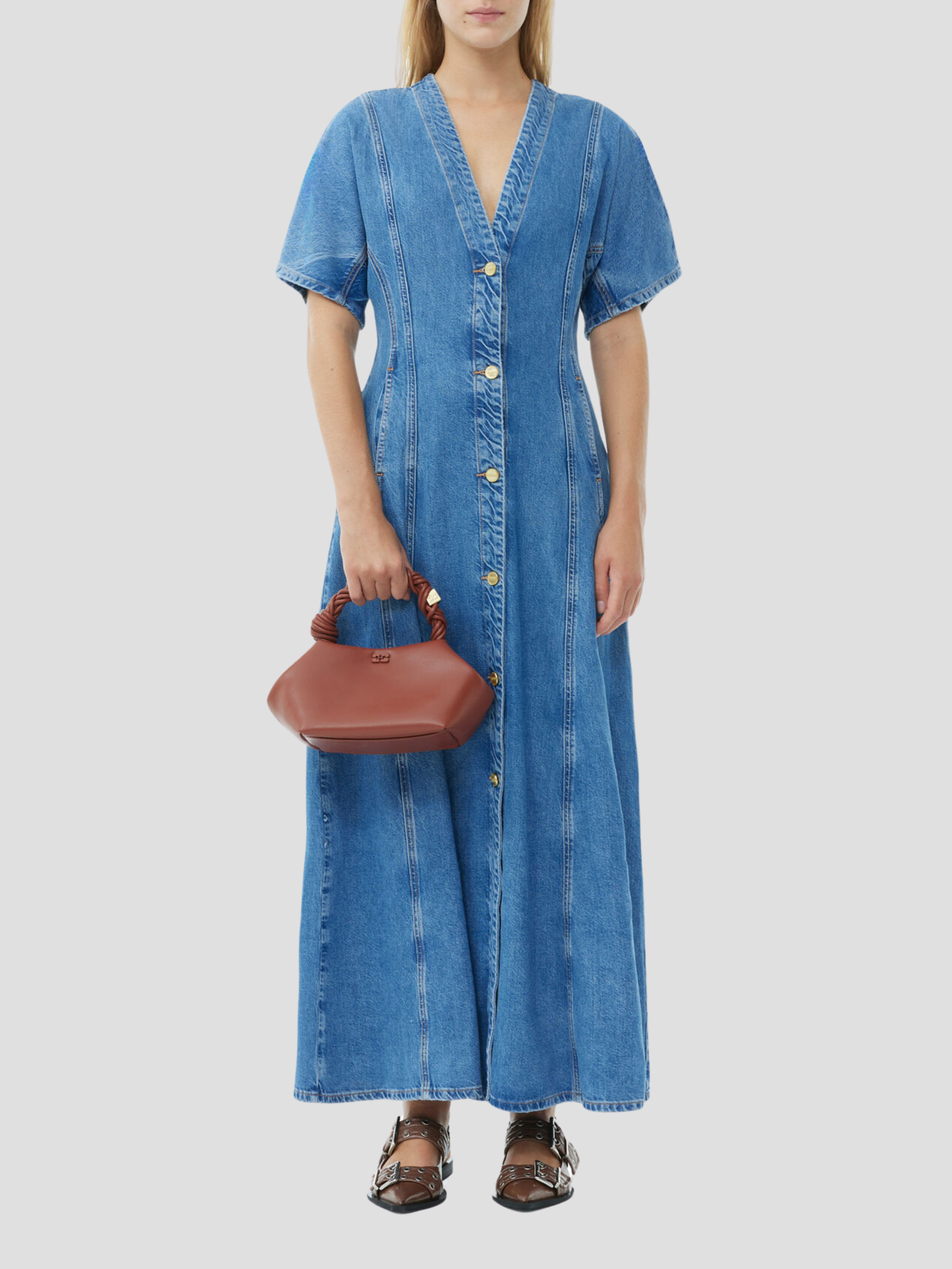 Future Denim Maxi Dress,Ganni,- Fivestory New York