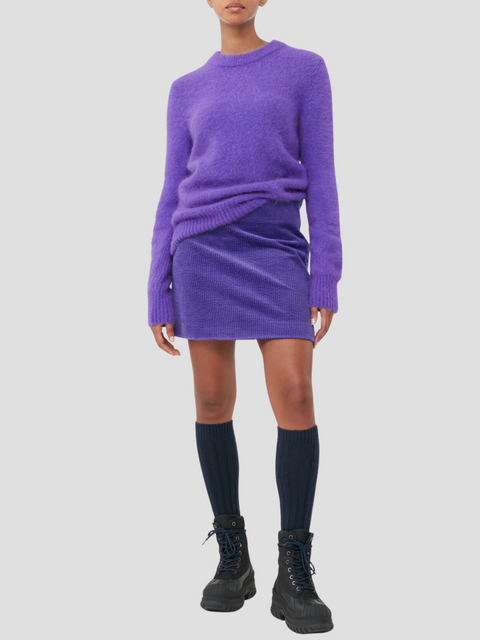 Purple Mini Skirt,GANNI,- Fivestory New York