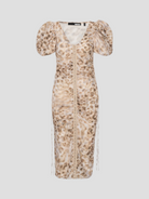 Leopard Print Midi V-Neck Dress,ROTATE Birger Christensen,- Fivestory New York