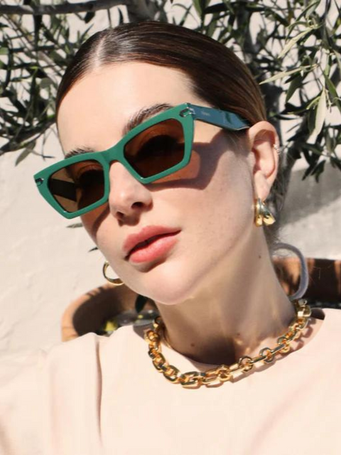 Heather Mini Sunglasses in Cargo,Feroce,- Fivestory New York