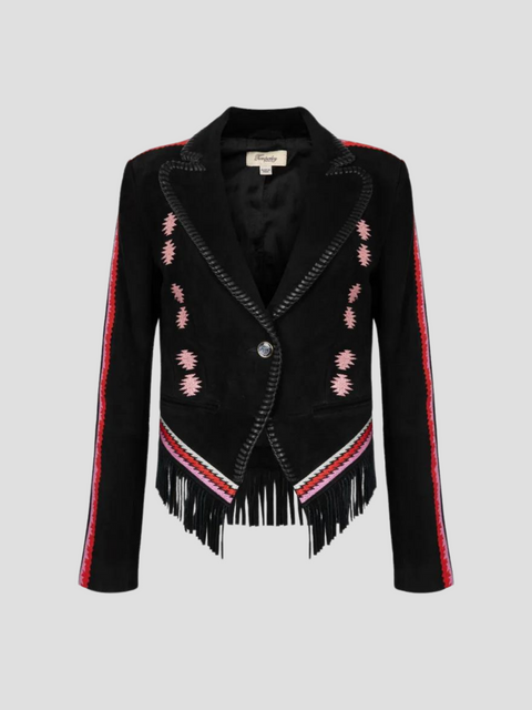 Zola Fitted Jacket in Black,Temperley London,- Fivestory New York